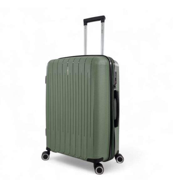 Μεσαία Σκληρή Βαλίτσα RAIN RB80152 Χακί 65εκ 70L |Άθραυστο Πολυπροπυλένιο | Check-in 23 Κιλών