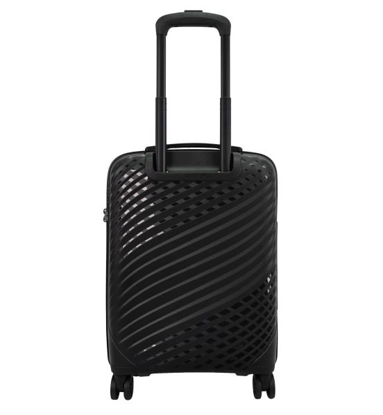 Premium Βαλίτσα Καμπίνας 55x39x20 Πολυπροπυλένιο Paulter 2729/20 Μαύρο | Επέκταση & 4 Διπλοί Τροχοί