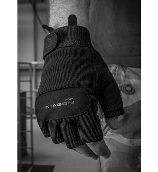 Ανδρικά Ημιδακτύλια Γάντια Pentagon Duty Mechanic P20010-SH Μαύρο – Tactical & Outdoor Χρήσης