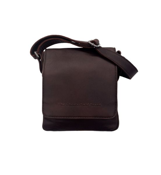 Δερμάτινο Ανδρικό Τσαντάκι Ώμου Chesterfield C48.071001 Καφέ – Premium Pull-Up Δέρμα, Ανθεκτικό & Vintage