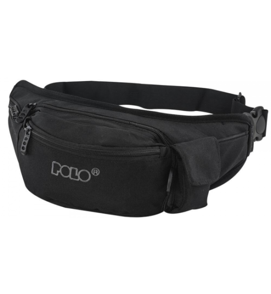 Ανδρικό Τσαντάκι Μέσης Μεγάλο POLO 908844 HIKER Μαύρο – με Ανατομική Πλάτη – Outdoor & Urban