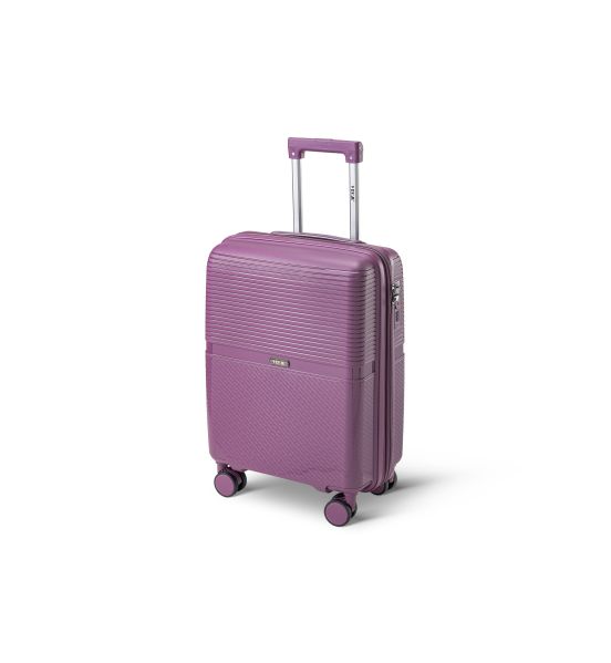 Άθραυστη Βαλίτσα Καμπίνας RCM 1092/20 Μωβ 55cm 45L | 100% Πολυπροπυλένιο, 4 Διπλές Ρόδες | Χειραποσκευή για Κάθε Πτήση
