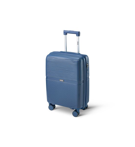 Άθραυστη Βαλίτσα Καμπίνας RCM 1092/20 Μπλε 55cm 45L | 100% Πολυπροπυλένιο, 4 Διπλές Ρόδες | Χειραποσκευή για Κάθε Πτήση