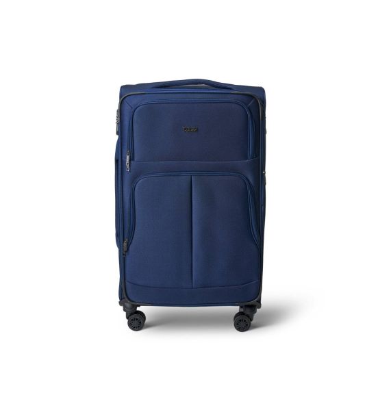 Μεγάλη Βαλίτσα Xplorer 15905-78cm Μπλε 100L | Υφασμάτινη με Επέκταση & 4 Ρόδες | για 23 Κιλά & Άνω Αεροδρομίου