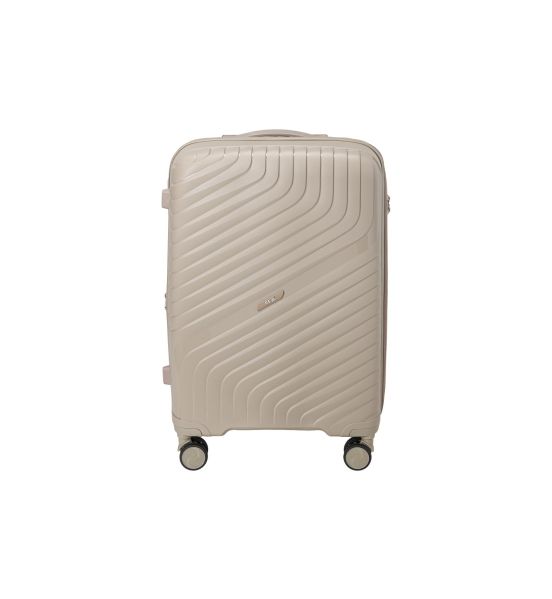 Σετ 2 Βαλίτσες Καμπίνας & Μεσαία RCM 139 Μπεζ | Άθραυστο Πολυπροπυλένιο με Επέκταση & 4 Διπλές Ρόδες