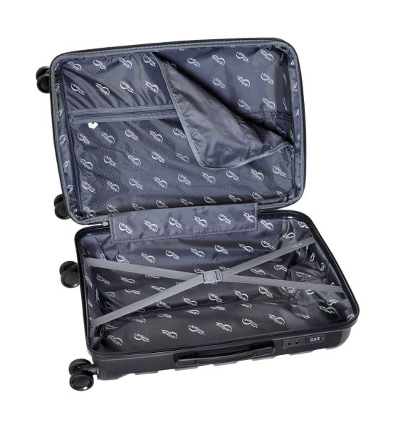 Βαλίτσα Μεσαία 66x43x27 SEAGUL SG180-M Μαύρο – Πολυπροπυλένιο – Ιδανική για έως 23kg Αεροδρομίου – Επέκταση & Διπλά Ροδάκια