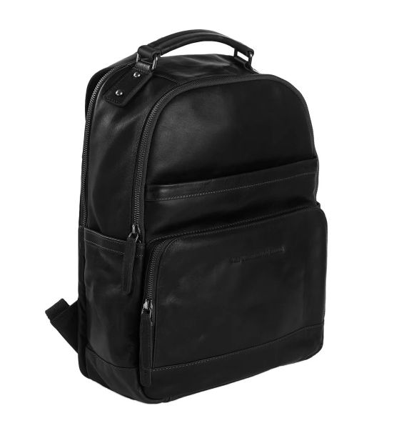 Δερμάτινο Σακίδιο Πλάτης Chesterfield Austin C58.018400 Μαύρο – Θήκη Laptop 14" – Premium Δερμάτινο Backpack Εργασίας