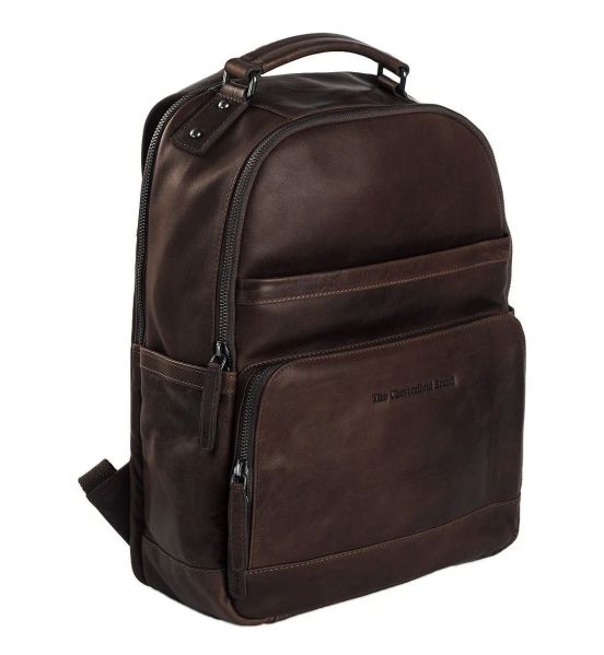 Δερμάτινο Σακίδιο Πλάτης Chesterfield Austin C58.018401 Καφέ – Θήκη Laptop 14" – Premium Δερμάτινο Backpack Εργασίας