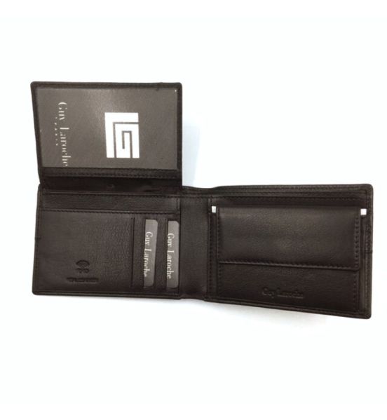 Δερμάτινο Ανδρικό Πορτοφόλι Guy Laroche 37706 Dark Brown | με RFID Προστασία, Premium Ποιότητα & Θήκη Ταυτότητας