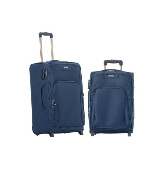 Σετ Βαλίτσες RCM 16108 SET2 Μπλε – Καμπίνας & Μεσαία, Υφασμάτινες, Ελαφριές & Επεκτεινόμενες
