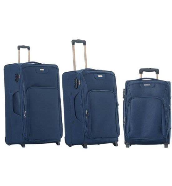 Σετ Βαλίτσες RCM 16108 SET3 Μπλε – Καμπίνας, Μεσαία & Μεγάλη | Ανθεκτικές & Επεκτεινόμενες