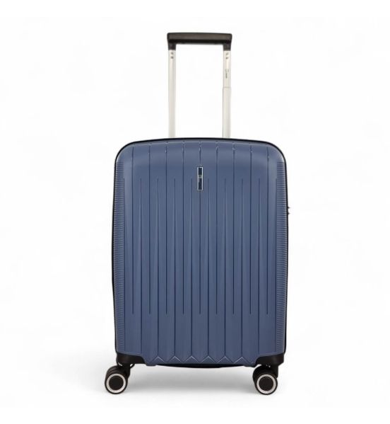 Βαλίτσα Καμπίνας 55x40x20 RAIN RB80152C Μπλε 40L | Πολυπροπυλένιο & Επεκτεινόμενη | Εγκεκριμένη Χειραποσκευή για Πτήσεις Χωρίς Χρεώσεις
