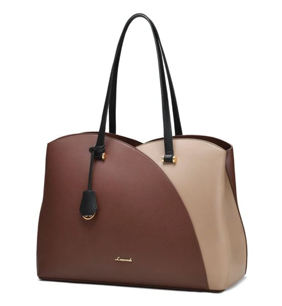 Γυναικεία Τσάντα Ώμου Tote Lovevook WB3290 Μπεζ/Καφέ 20L | Καθημερινή Τσάντα για Πόλη & Γραφείο