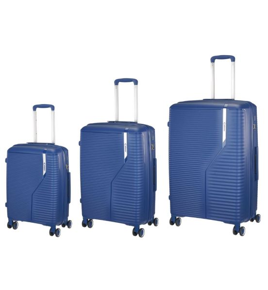 Σετ Βαλίτσες Xplorer 172 Μπλε (3τμχ) Πολυπροπυλένιο με TSA & Επέκταση