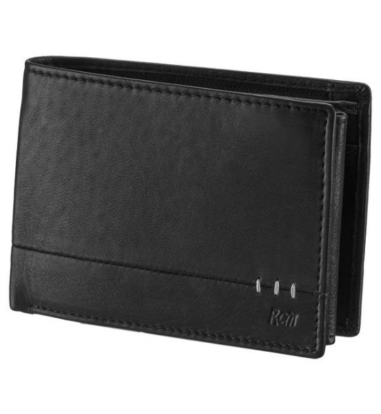 Δερμάτινο Ανδρικό Πορτοφόλι RCM Y33 Μαύρο με RFID Προστασία & 9 Θέσεις για Κάρτες