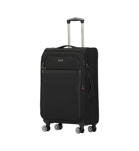 Μεσαία Βαλίτσα Υφασμάτινη Diplomat ZC998 68x42x26 Μαύρο 75L  – Ιδανική για 20 Κιλά (2.9kg) με 4 Ρόδες | με 4 Ρόδες & Ανθεκτική