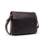Μικρή Ανδρική Δερμάτινη Τσάντα Chesterfield C48.183001 Καφέ | Wax Pull Up Δέρμα, Compact με Καπάκι & Μαγνήτη