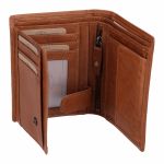 Ανδρικό Δερμάτινο Πορτοφόλι Chesterfield Ethel C08.040231 Κονιάκ Όρθιο Vintage – Wax Pull Up με RFID Προστασία
