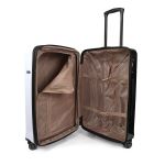 Επώνυμη Βαλίτσα Μεσαία DKNY D2221-DH418BD4 68cm Λευκό/Μαύρο | Πολυκαρμπονικό, για Έως 20 κιλά Αεροδρομίου