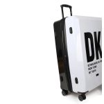 Επώνυμη Βαλίτσα Μεσαία DKNY D2221-DH418BD4 68cm Λευκό/Μαύρο | Πολυκαρμπονικό, για Έως 20 κιλά Αεροδρομίου