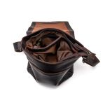 Μεγάλο Ανδρικό Δερμάτινο Τσαντάκι Chesterfield C48.182901 Καφέ | Wax Pull Up με 2 Κεντρικές Θέσεις & Μαγνητικό Καπάκι