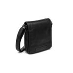 Ανδρικό Δερμάτινο Τσαντάκι Ώμου Chesterfield C48.182800 Μαύρο | Wax Pull Up, Compact & 2 Κεντρικές Θέσεις