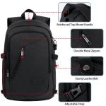Σακίδιο Πλάτης Mancro 1006 Μαύρο 20L – Αδιάβροχο Backpack με USB & Αντικλεπτική Θήκη
