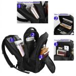 Σακίδιο Πλάτης MATEIN 1007 33L Μαύρο με Θήκη Laptop 17,3”, Αδιάβροχο Σακίδιο με USB & Αντικλεπτική Θήκη