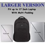 Σακίδιο Πλάτης MATEIN 1007 33L Μαύρο με Θήκη Laptop 17,3”, Αδιάβροχο Σακίδιο με USB & Αντικλεπτική Θήκη