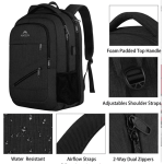 Σακίδιο Πλάτης MATEIN 1035 30L Μαύρο με Θήκη Laptop 17,3”, Αδιάβροχο Σακίδιο Ταξιδιού με USB & Αντικλεπτική Θήκη