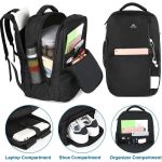 Σακίδιο Πλάτης Καμπίνας Matein 1197 40L Μαύρο με Θήκη Laptop 17”, USB Θύρα & με Θήκη Παπουτσιών