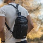 Τσαντάκι Ώμου / Χιαστί / Crossbody / Mini Backpack Cardinal 1200 Μαύρο με USB Θύρα, Αδιάβροχο με Πολλές Θήκες