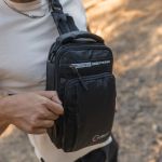 Τσαντάκι Ώμου / Χιαστί / Crossbody / Mini Backpack Cardinal 1200 Μαύρο με USB Θύρα, Αδιάβροχο με Πολλές Θήκες