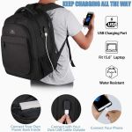 Σακίδιο Πλάτης Επεκτάσιμο Matein 1364 Μαύρο 36,8L για Laptop 15,6” Αδιάβροχο, με Θύρα USB & Αντικλεπτικό