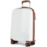 Μεγάλη Βαλίτσα 78×30,5x 52 Newcom N1488/70 Λευκό 78cm | Polycarbonate Επεκτάσιμη για 23Kg και Άνω Αεροδρομίου