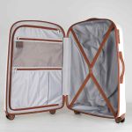 Μεγάλη Βαλίτσα 78×30,5x 52 Newcom N1488/70 Λευκό 78cm | Polycarbonate Επεκτάσιμη για 23Kg και Άνω Αεροδρομίου