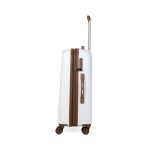 Μεγάλη Βαλίτσα 78×30,5x 52 Newcom N1488/70 Λευκό 78cm | Polycarbonate Επεκτάσιμη για 23Kg και Άνω Αεροδρομίου