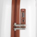Μεγάλη Βαλίτσα 78×30,5x 52 Newcom N1488/70 Λευκό 78cm | Polycarbonate Επεκτάσιμη για 23Kg και Άνω Αεροδρομίου
