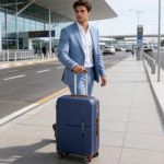 Σετ 2 Άθραυστες Βαλίτσες Newcom N1596-SET2 Μπλε | Καμπίνας & Μεσαία από Πολυπροπυλένιο