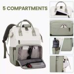 Γυναικείο Σακίδιο Πλάτης Lovevook MB2046 15.6″ Beige/Light Green | Επαγγελματικό & Ταξιδίου | Αντικλεπτικό Backpack
