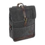 Σακίδιο Πλάτης RCM 17546 Μαύρο Canvas Cotton Washed με Μεταλλικές Λεπτομέρειες