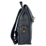 Σακίδιο Πλάτης RCM 17546 Μαύρο Canvas Cotton Washed με Μεταλλικές Λεπτομέρειες