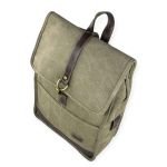 Σακίδιο Πλάτης RCM 17546 Χακί Canvas Cotton Washed με Μεταλλικές Λεπτομέρειες