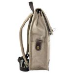 Σακίδιο Πλάτης RCM 17546 Μπεζ Canvas Cotton Washed με Μεταλλικές Λεπτομέρειες