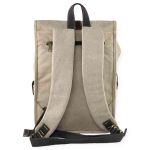 Σακίδιο Πλάτης RCM 17546 Μπεζ Canvas Cotton Washed με Μεταλλικές Λεπτομέρειες