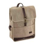 Σακίδιο Πλάτης RCM 17546 Μπεζ Canvas Cotton Washed με Μεταλλικές Λεπτομέρειες