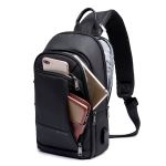 Τσαντάκι Ώμου Χιαστί Bange 1911 Μαύρο – Αδιάβροχο Crossbody με Αντικλεπτική Θήκη & USB Θύρα