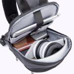 Τσαντάκι Ώμου Χιαστί Bange 1911 Μαύρο – Αδιάβροχο Crossbody με Αντικλεπτική Θήκη & USB Θύρα