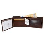 Ανδρικό Δερμάτινο Πορτοφόλι Chesterfield Harlem C08.037001 Καφέ – Wax Pull Up, RFID & Premium Ποιότητα