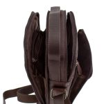 Ανδρικό Δερμάτινο Τσαντάκι Ώμου RCM H-14S Καφέ – Wax Pull Up Δέρμα, Premium Ποιότητα με Πολλές Θέσεις